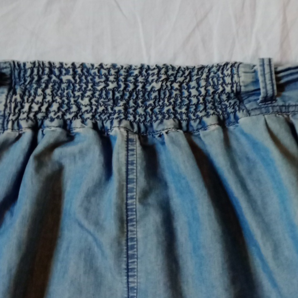 Ashley Stewart , Blue Button Front Mini Skirt, Size 22 - Picture 8 of 8